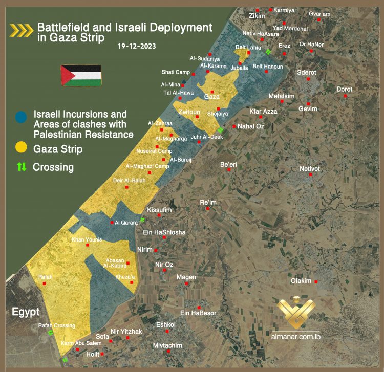 Course of the Isreli ground offensive in Gaza